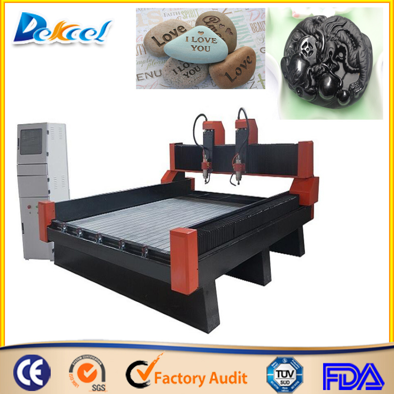 Two Heads Stone Carving CNC Machine for Granite Price