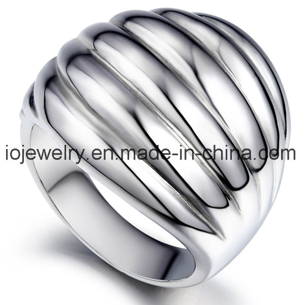 Fashion Jewelry Mirror Polished Ring