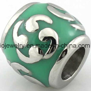 Metal Jewelry Teal Epoxy Bead