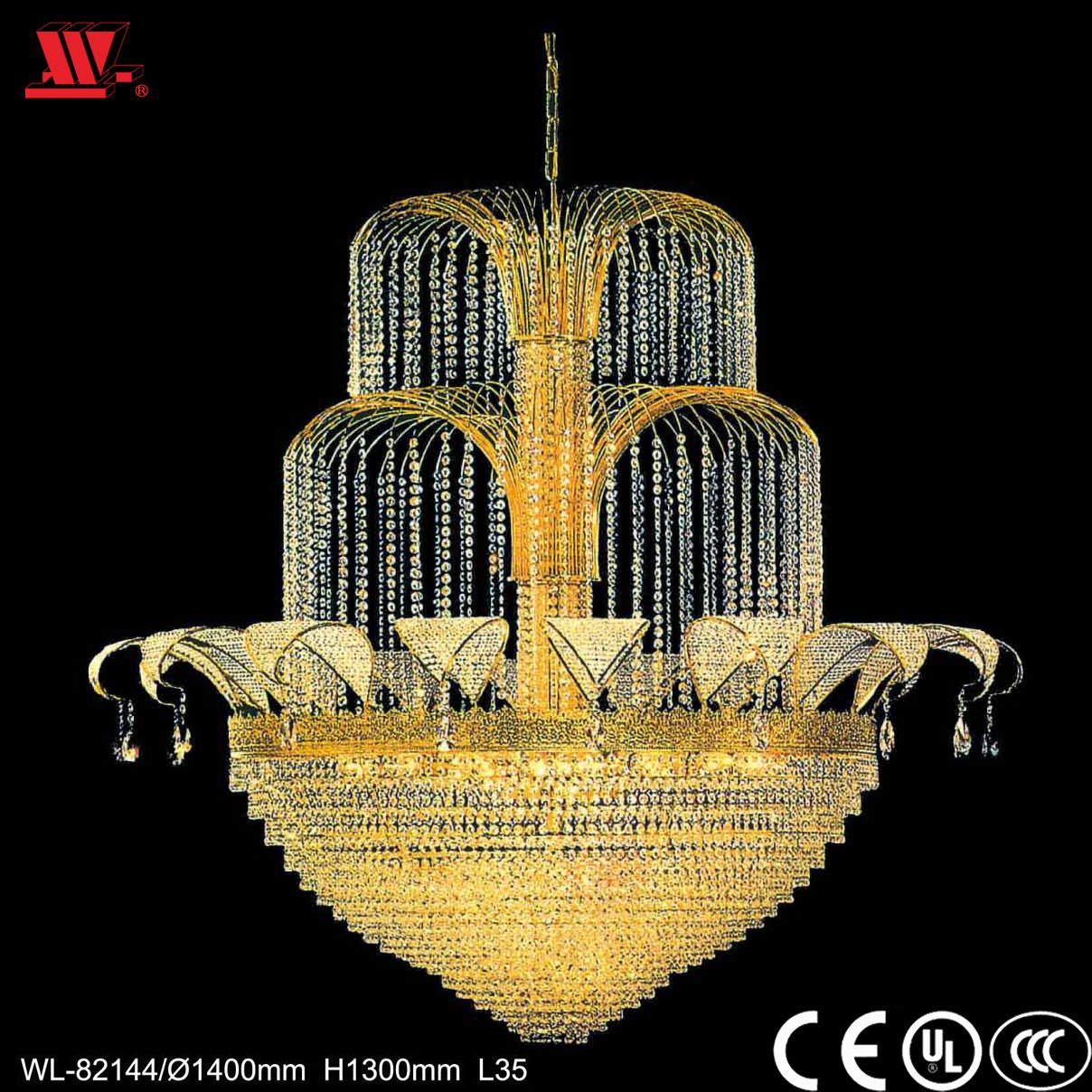 Traditional Crystal Chandelier with Glass Decoration Wl-820144