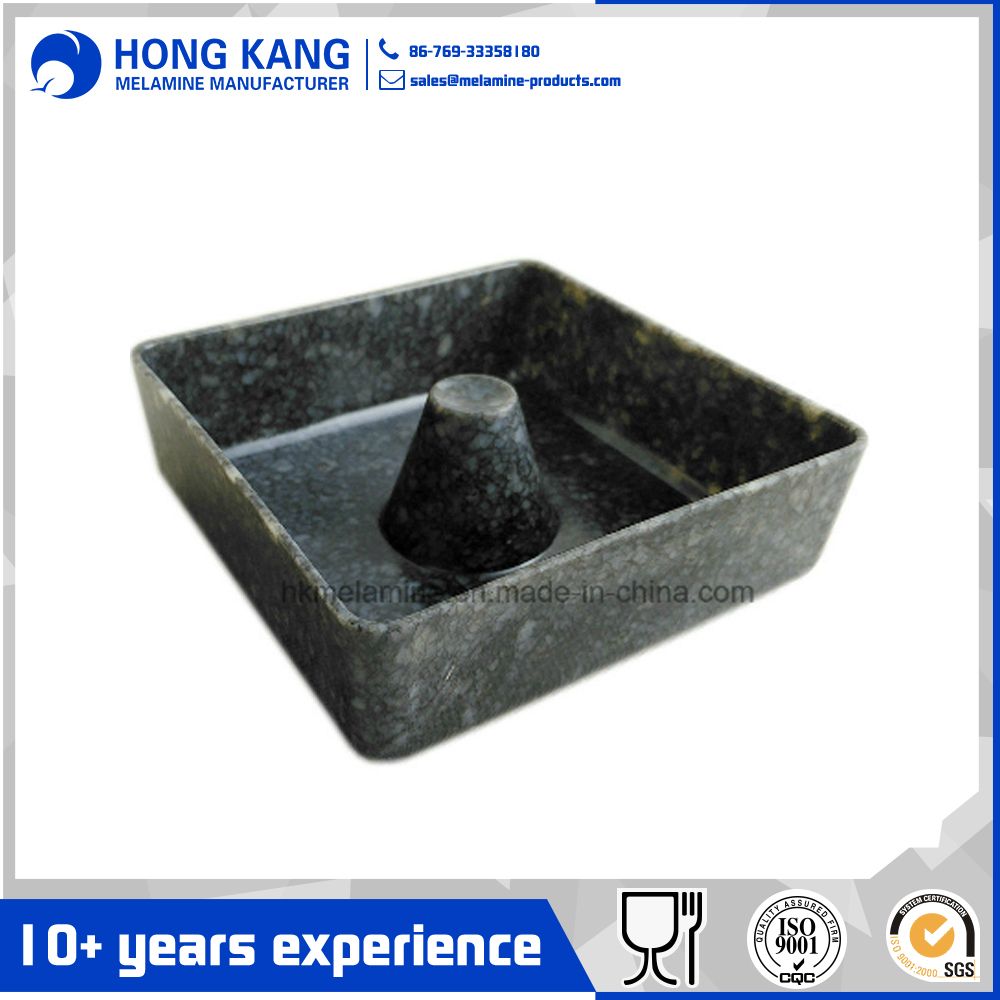 Square Marble Melamine Ashtray
