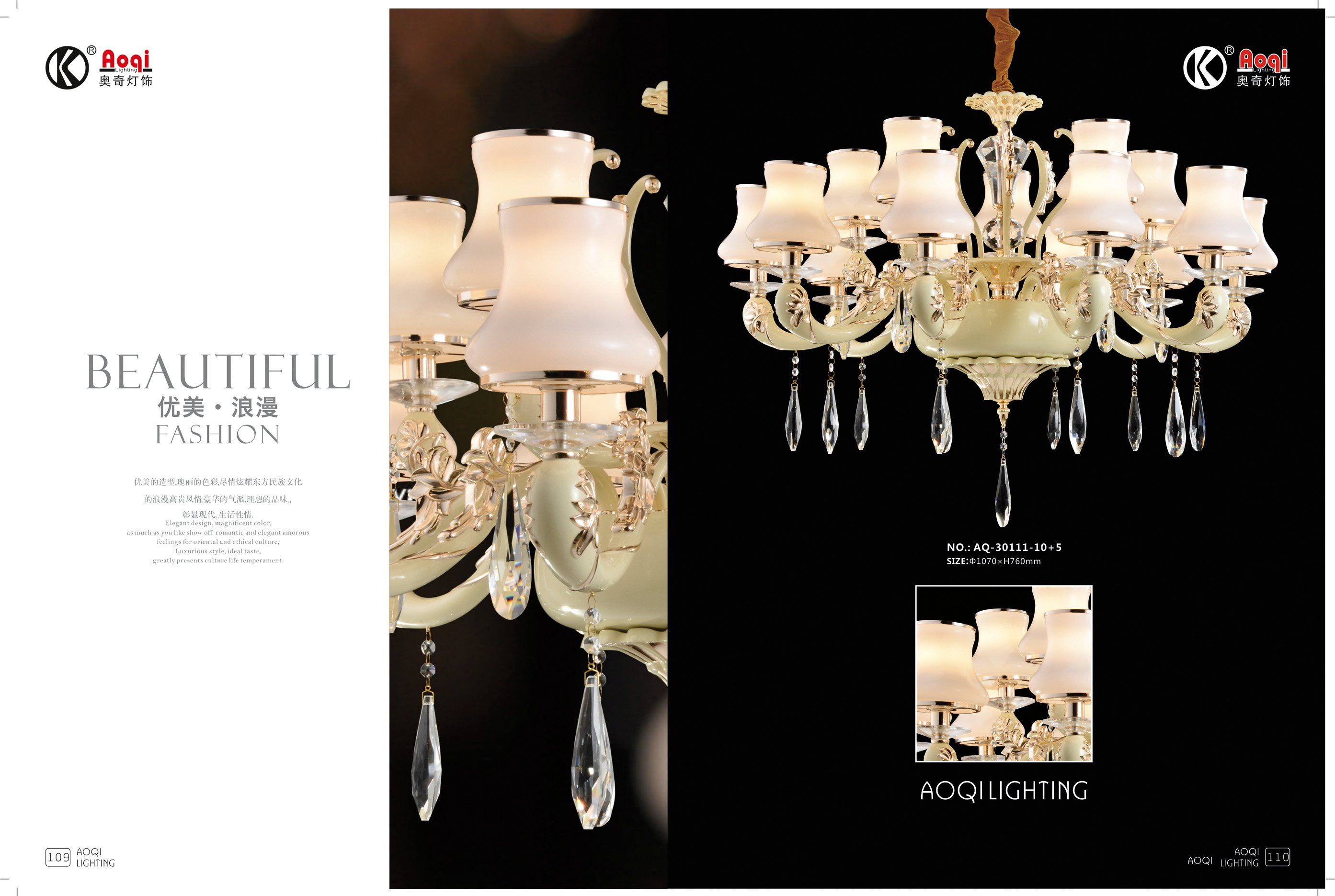 Golden+ Whited Zinc Alloy Die Casting Pendant Light