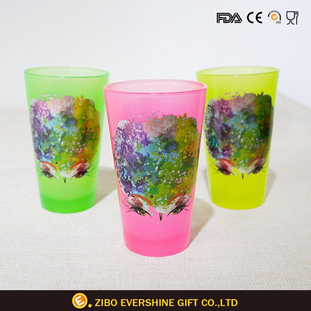 16oz Black Light Pint Glass with Foil Printing