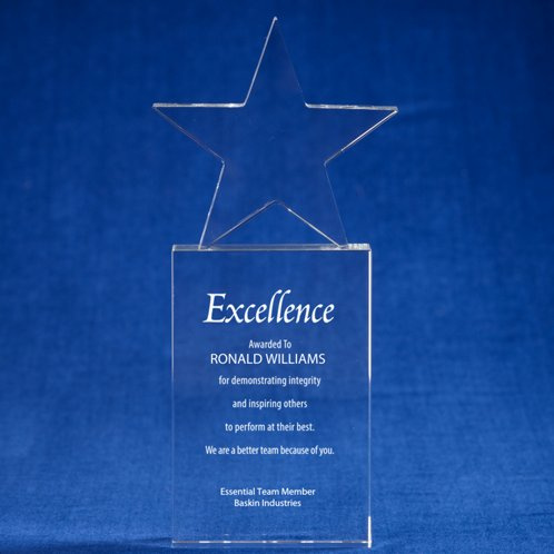Large Star Crystal Trophy (#78001)