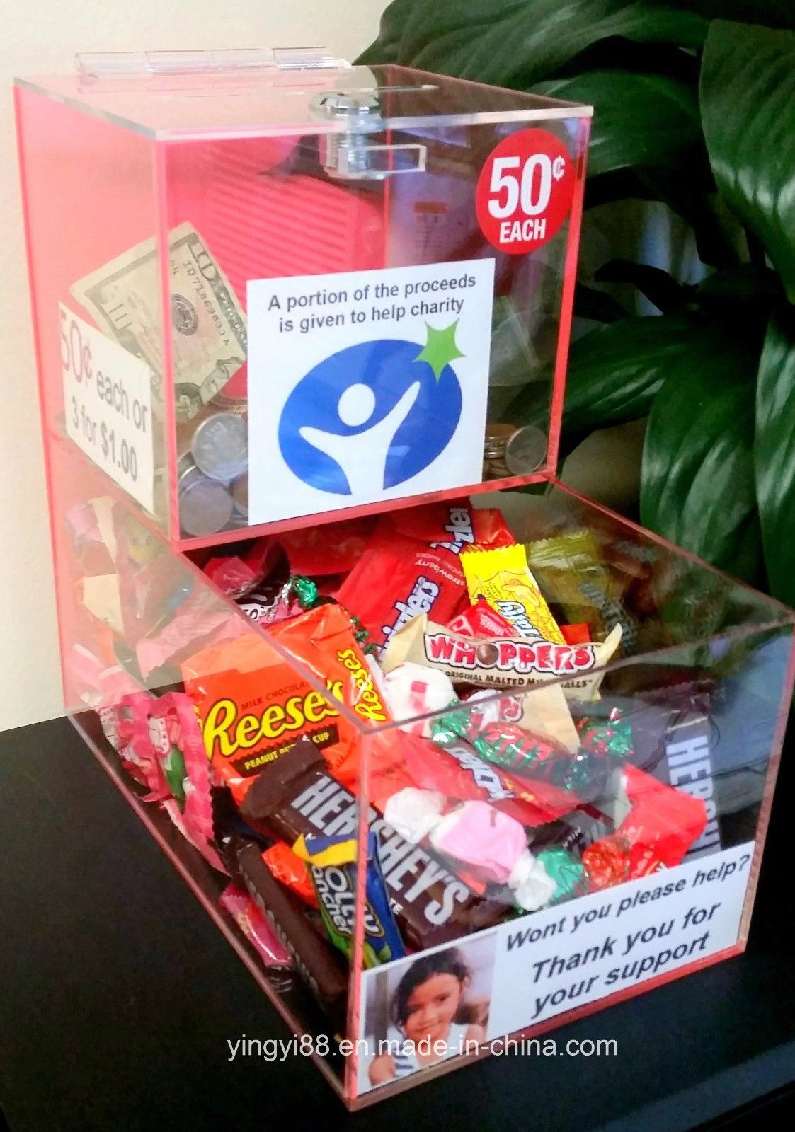 Wholesale Charity Box /Acrylic Honor Box