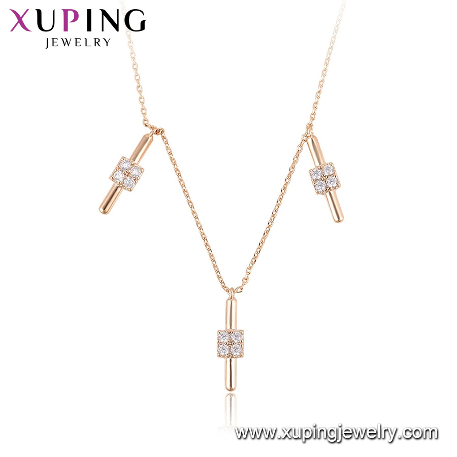 44277 Fashion 18K Gold Color Women Neckalce with Flowers Jewelry Necklace