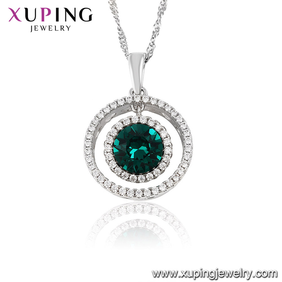 32750 Xuping Fashion Jewelry Double Rough Diamond Charm Pendant Made with Crystals From Swarovski