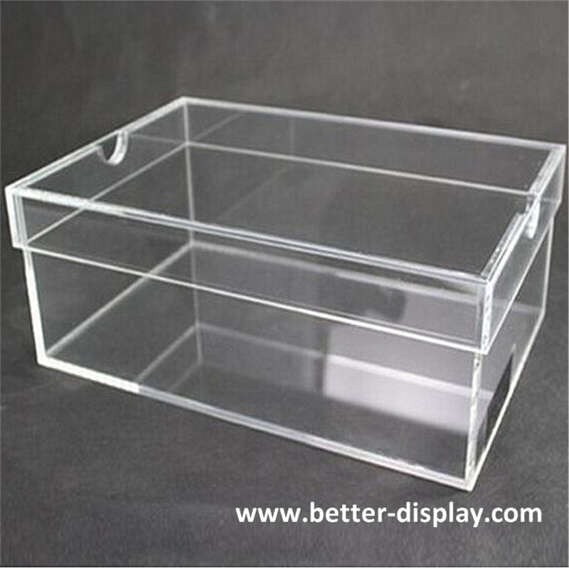 Wholesale Acrylic Cheap Hard Clear Plastic Shoe Box