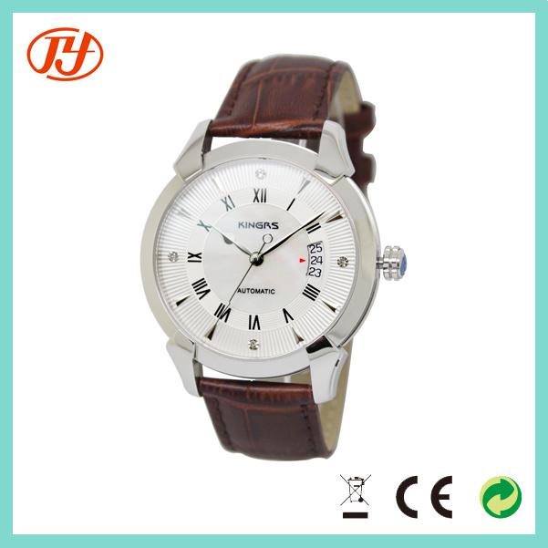 Polishedd Stainless Steel Case Scratch-Resistant Sapphire Crystal Waterproof 5ATM Wrist Watch