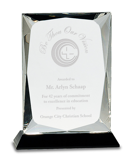 Crystal Prestige Plaque Black Base