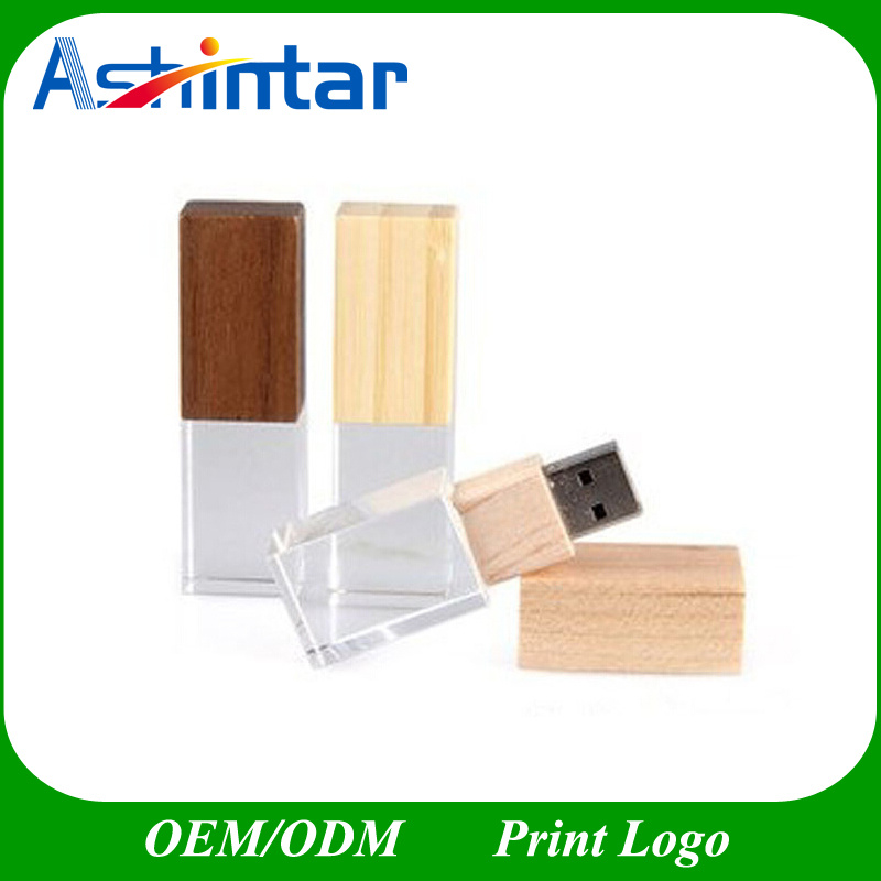 USB Pen Drive Memory Bamboo USB Stick Wooden Crystal USB Flash Drive