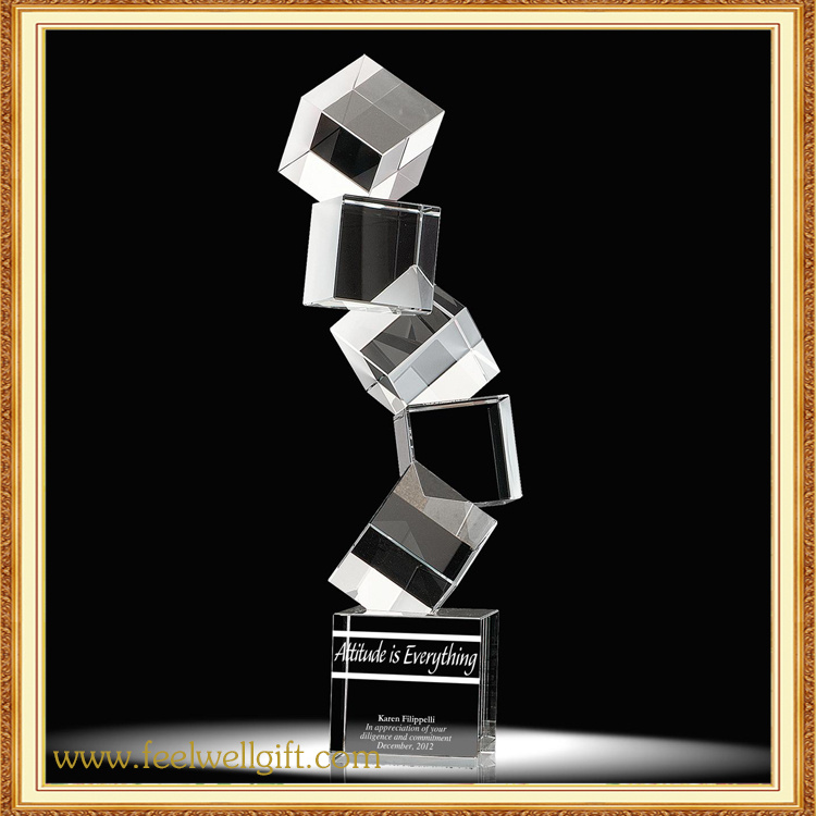 Custom Blank Crystal Glass Trophy