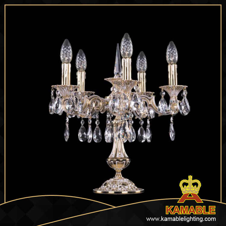 Retro Bedroom Bedside Crystal Table Lamp (KA7001-5-125-51A GW)