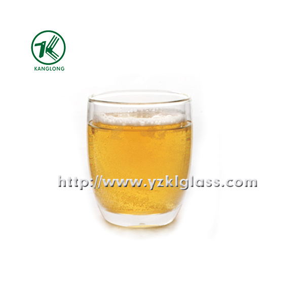 Double Wall Glass Bttle by BV, SGS, (Dia10cm, H: 11.5cm, 428ml)