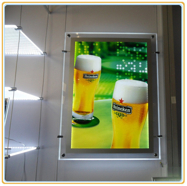 Real Estate Agent LED Window Display Slim Crystal Light Box