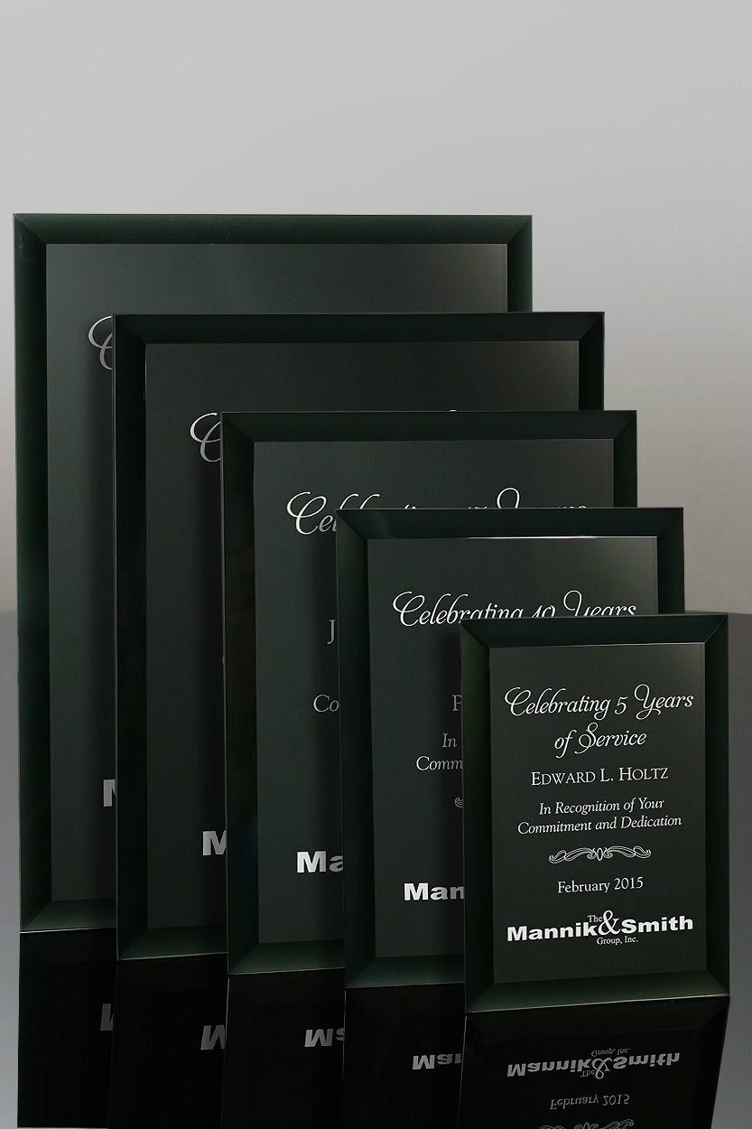 Cheval Black Glass Plaque (#1961, #1204, #1106, #1306, #1132)