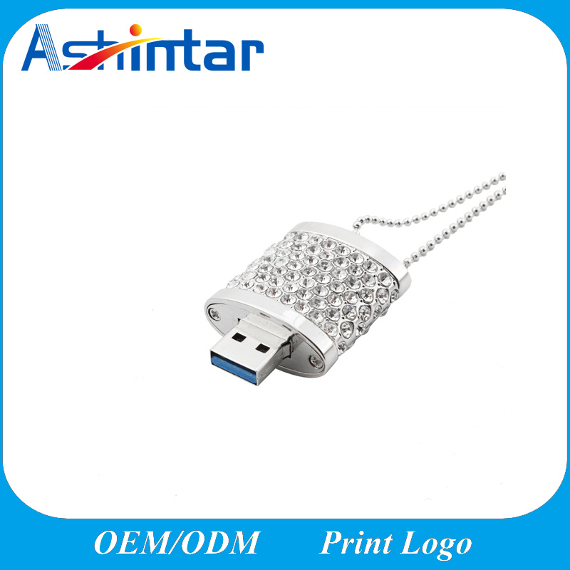 Mini Metal USB Flash Memory Crystal Lock USB Stick