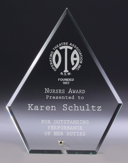 Custom Cheap Round Glass Crystal Trophy Award