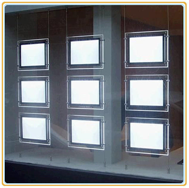 OEM Super Slim Hanging Acrylic Crystal LED Light Box (A3)