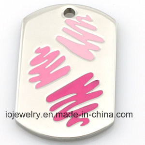 Stainless Steel Pendant Necklace Rectangle Tag
