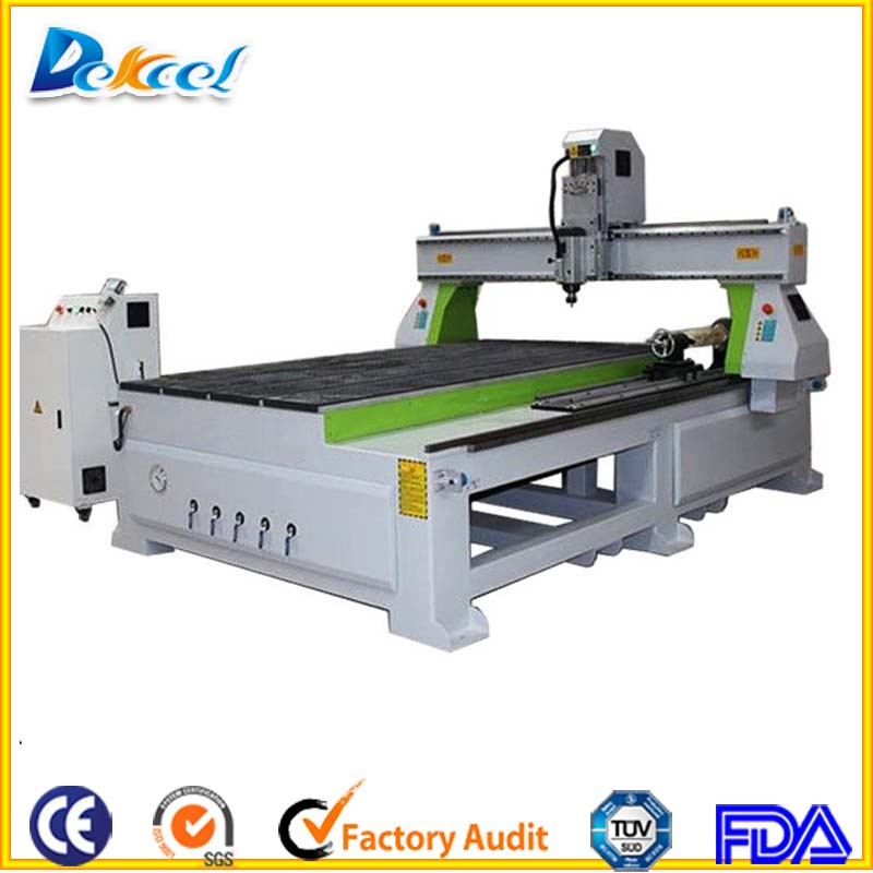3D Wood CNC Router Machine with a Rotary for Sale