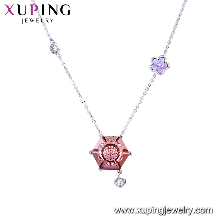 43141 Xuping Copper Alloy Material Crystals From Swarovski Ladies Jewelry Necklace