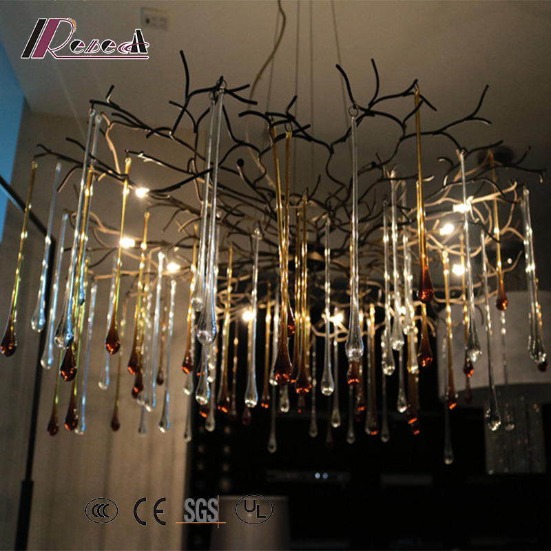 Halogen Drops Sparkling Crystal Chandelier Lighting