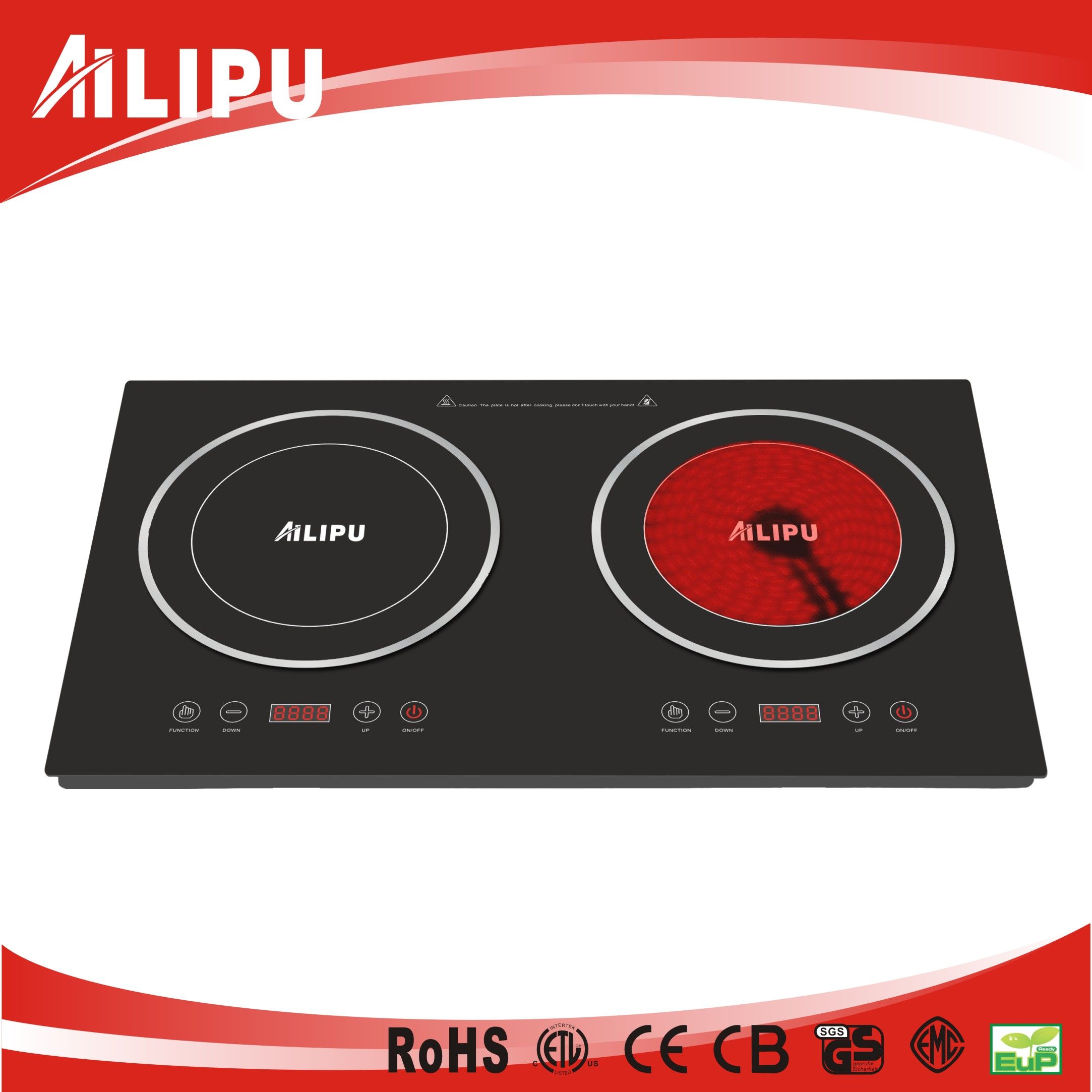 Cheap Price and Good Quality Hot Sale Built-in Induction Cooker+Infrared Cooker Sm-Dic07