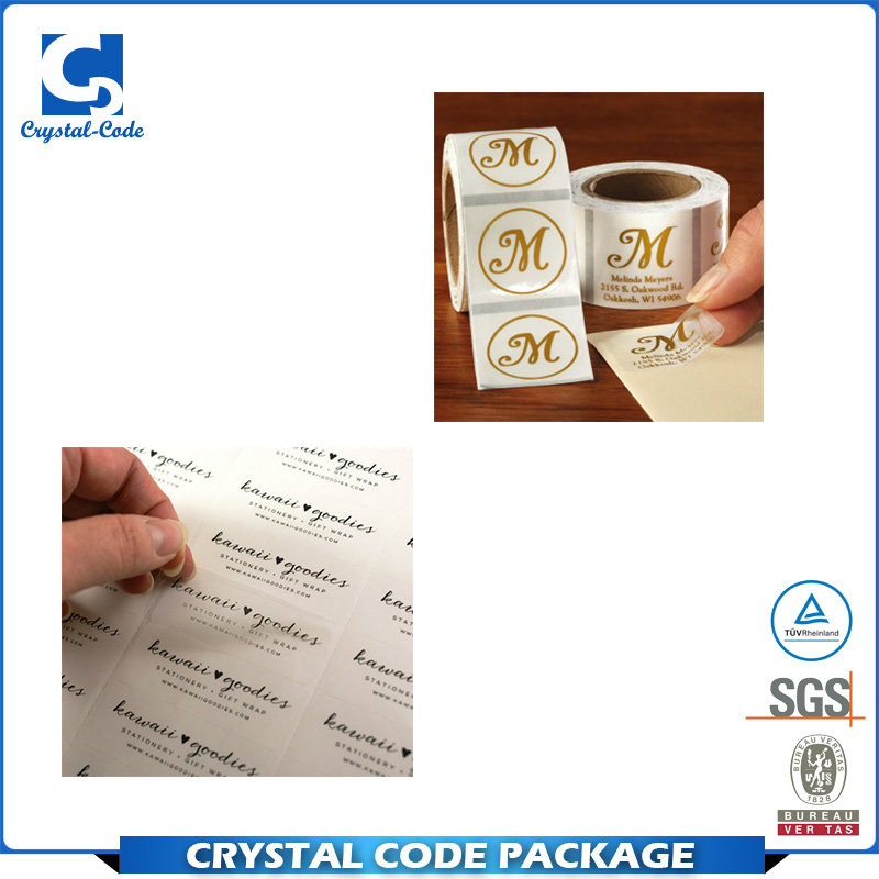 Customized Printing Pet Transparent Clear Sticker Label
