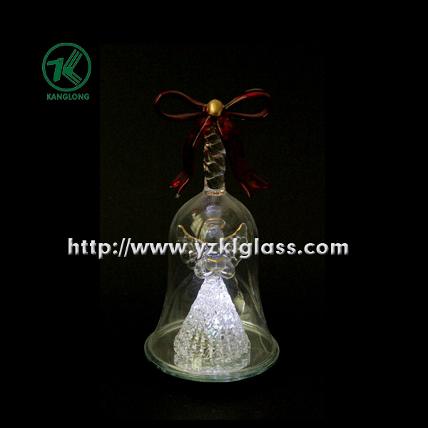 Glass Angle in Bell for Home Decoration