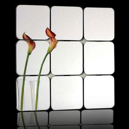 3mm/4mm/5mm/6mm Non Fogging Bathroom Beveled Mirror/Beveled Mirror Tiles (SMI-BMT001)