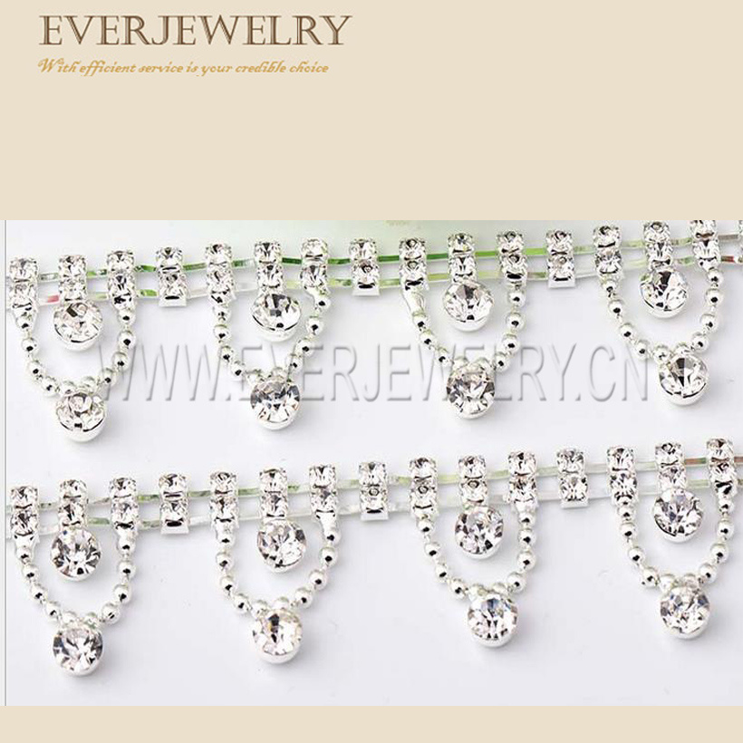 Crystal Cup Chain for Weeding Dress