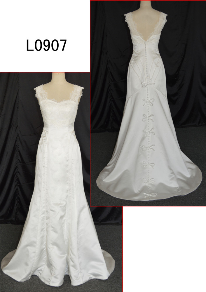 Backless Satin Wedding Dress Mermaid