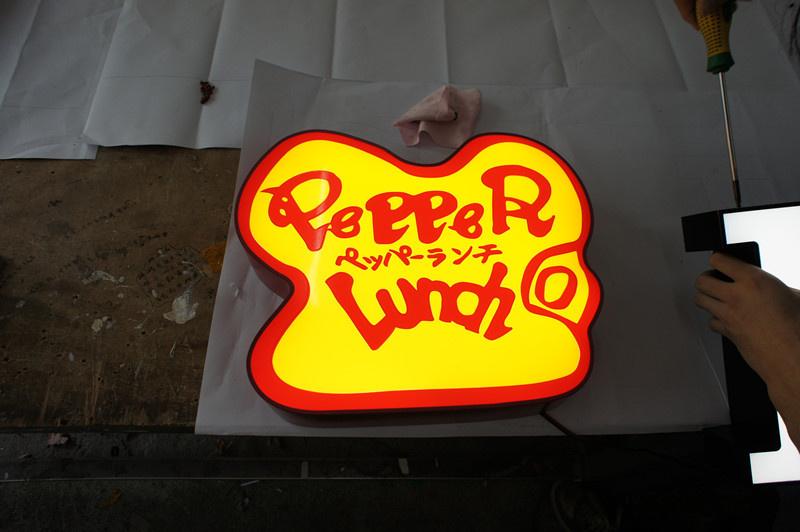 LED Face-Lit Stainless Steel Letter with Light Box Casing