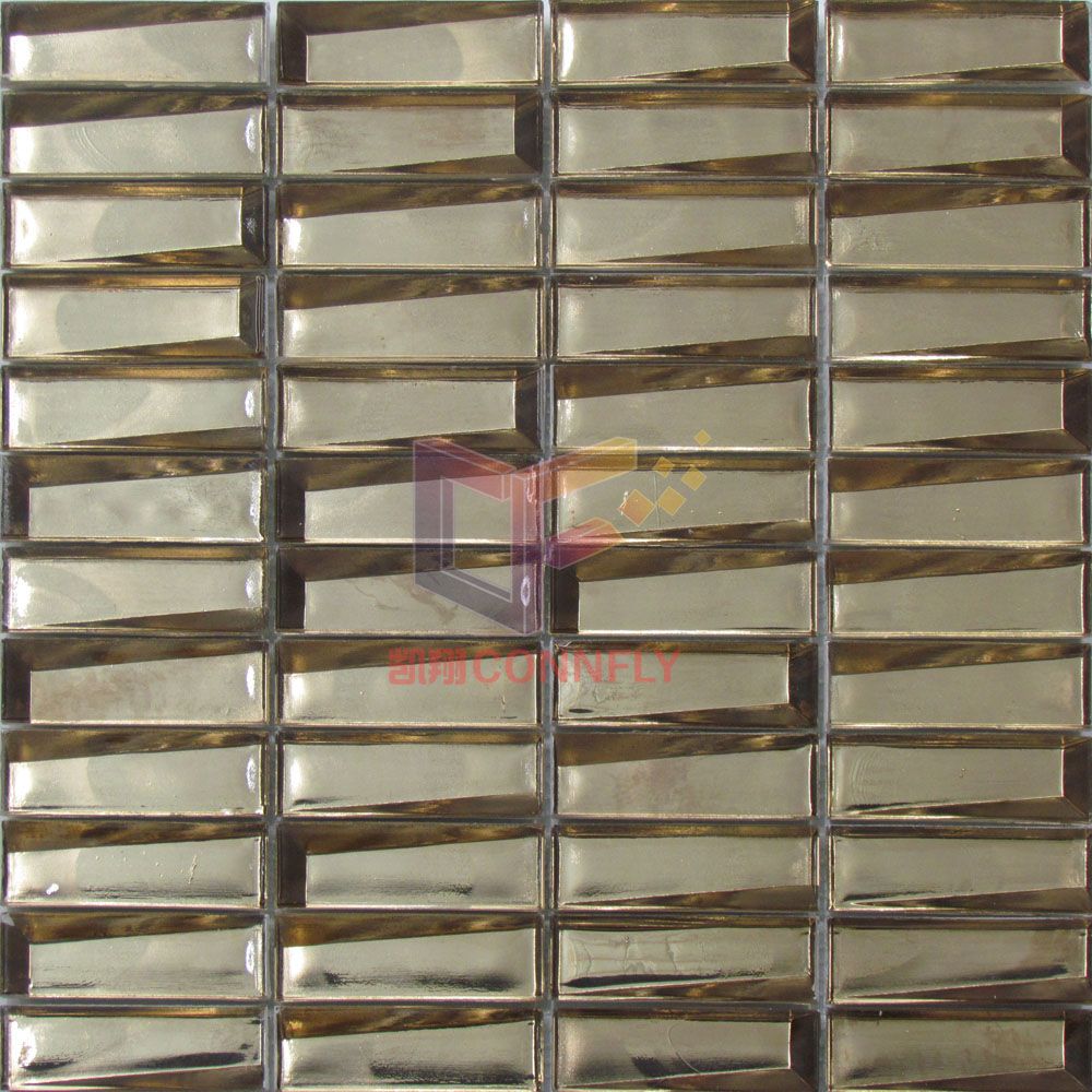 Latest New Three Dimensional Gold Color Crystal Mosaic Tiles (CSJ150)