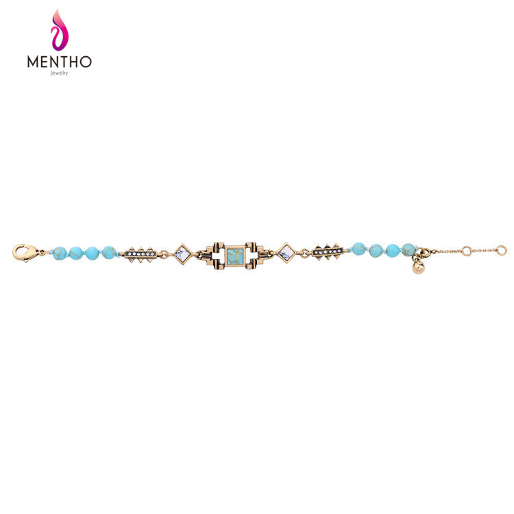 European and American Fashion Retro Personal Inlaid Rhinestone Alloy Bracelet