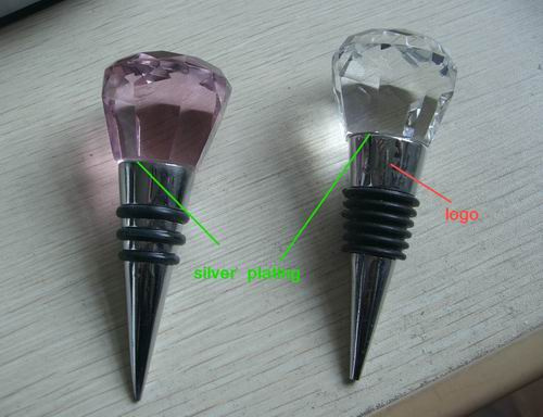 Clear Imperial Crown Wine Bottle Stopper