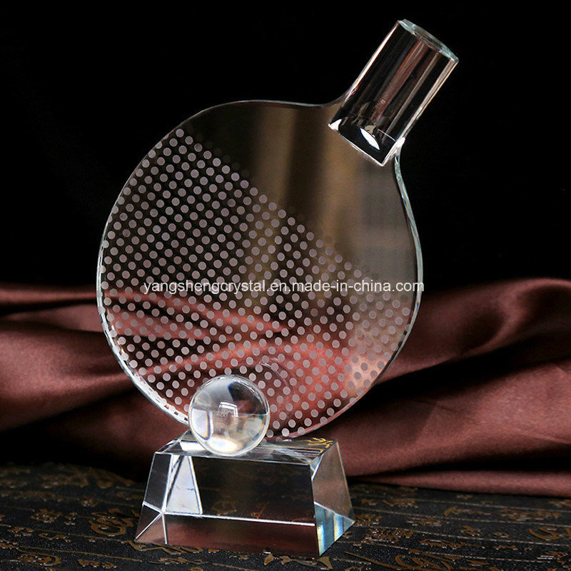 China Factory Custom Crystal Metal Trophy for Pingpong