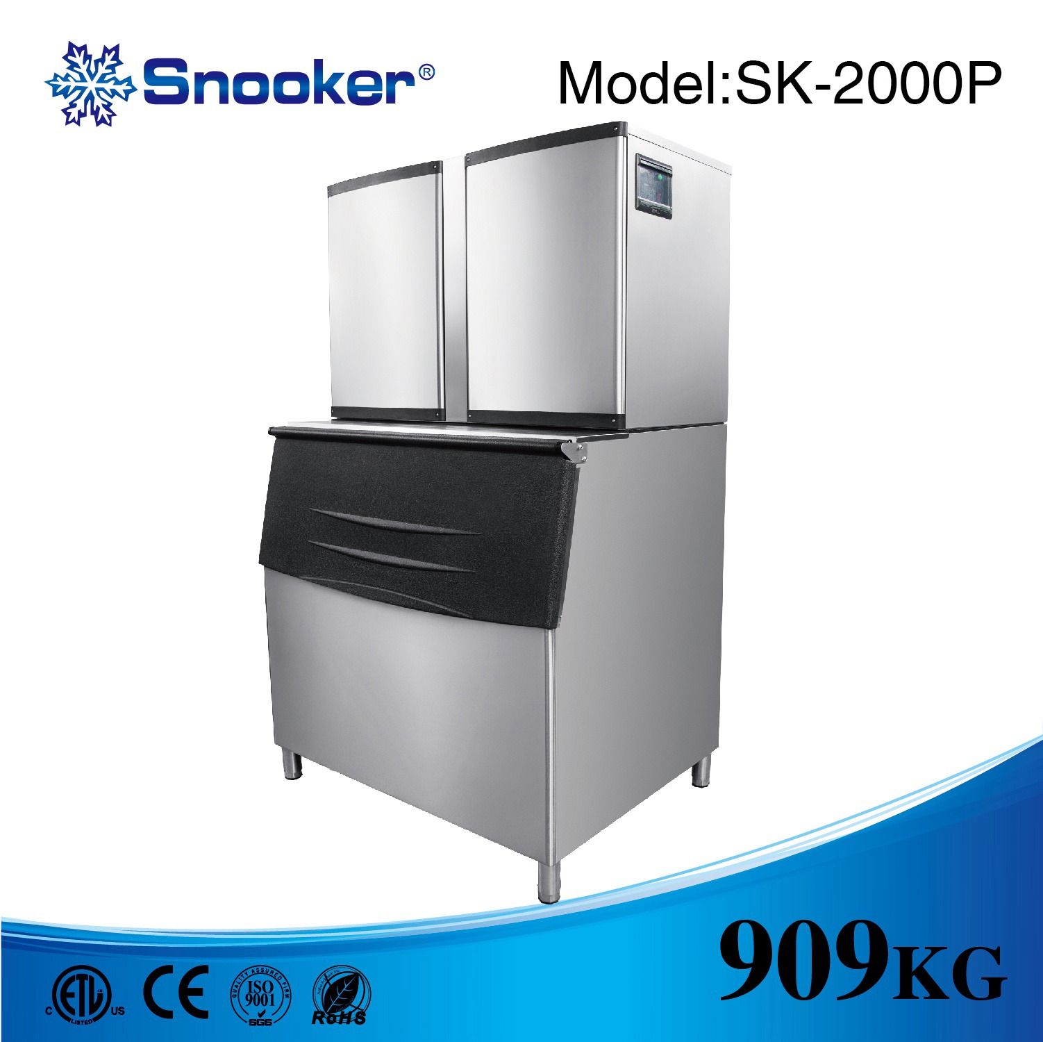 1000kg/24h Big Capacity Commercial Ice Making Machine, Ice Maker, Block Ice Machine