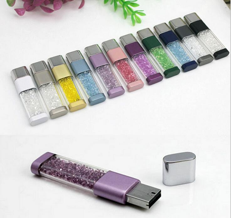 Rectangle Crystal USB Flash Drive with Logo Printed