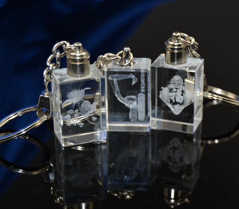 Promotion Gift Keyring Square Crystal Keychain