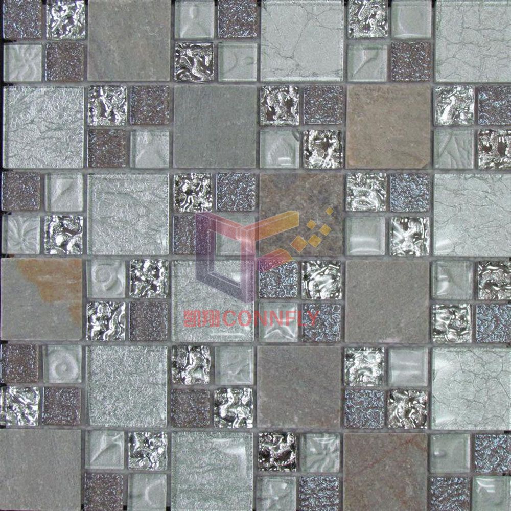 Featured Glass with Marble Mosaic (CS154)