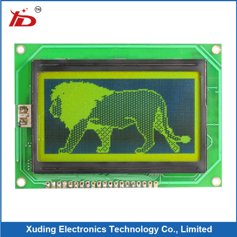 122X32 COB LCM Graphic LCD Display with Yellow-Green Background