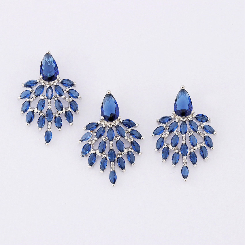 Quality Crystal Jewelry Set White Gold Plated Women Accessories Jewelry