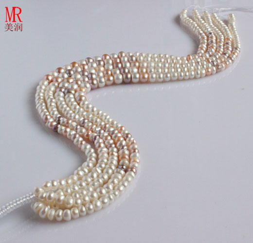 7-8-9mm Fancy Freshwater Pearl Strand Necklace (ES149-3)