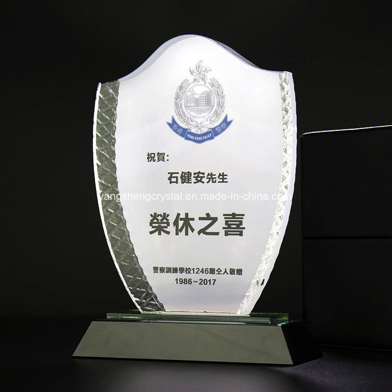 Laser Engraving Crystal Award Trophy with Custom Personalized Logo