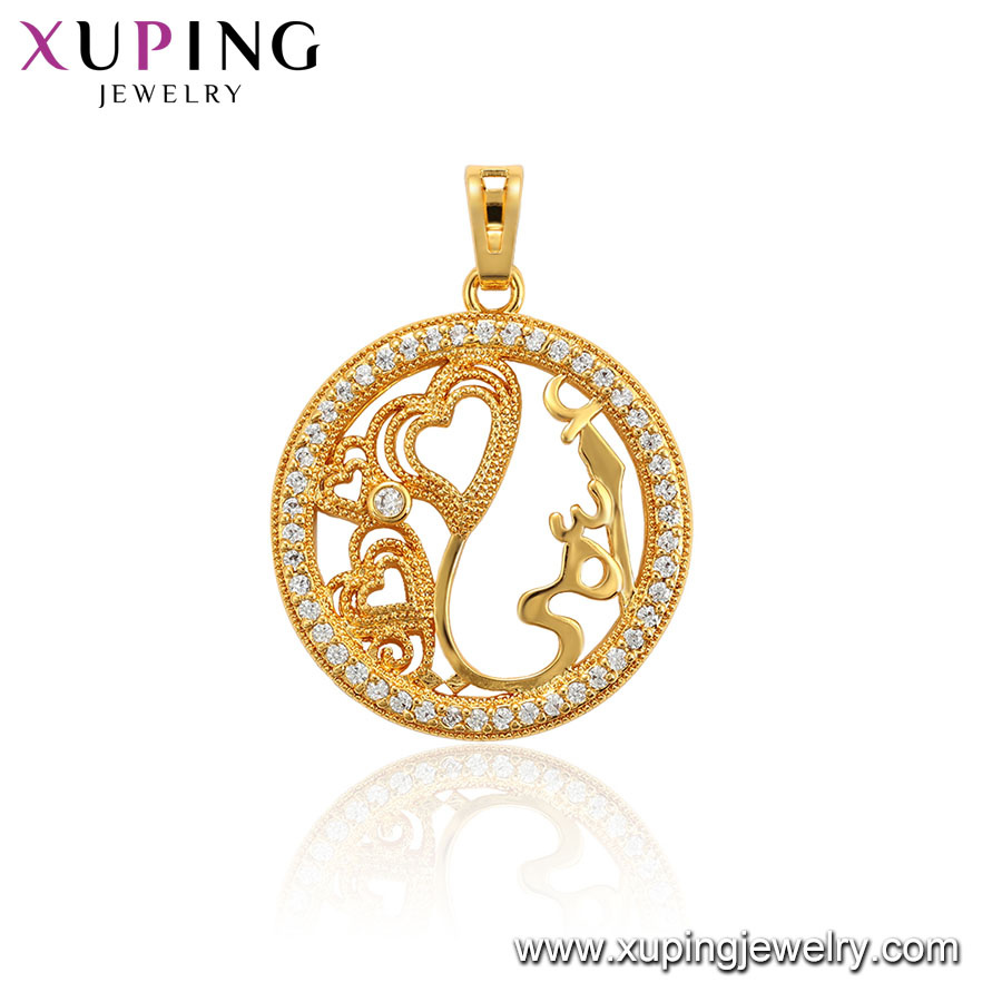 Xuping Fashion Popular 24k Gold-Plated Flower -Shaped Pendant in Environmental Copper