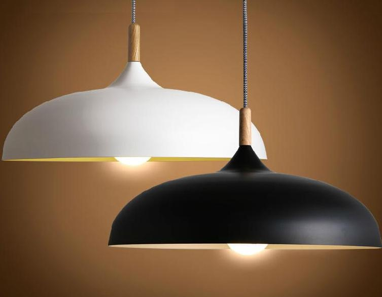 Aluminum Pendant Lamp with Wood Decorative (WHP-024)