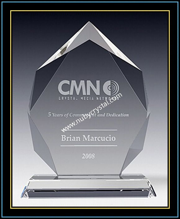 Crystal Award Plaques / Royal Diamond Plaque 8.75