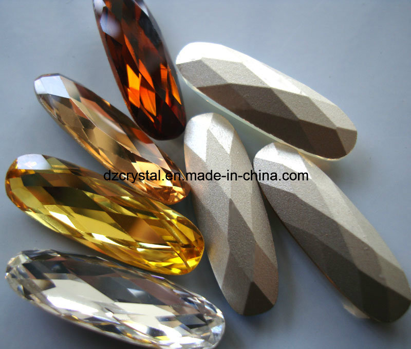Point Back Decorative Oval Loose Diamond for Garment Accessories